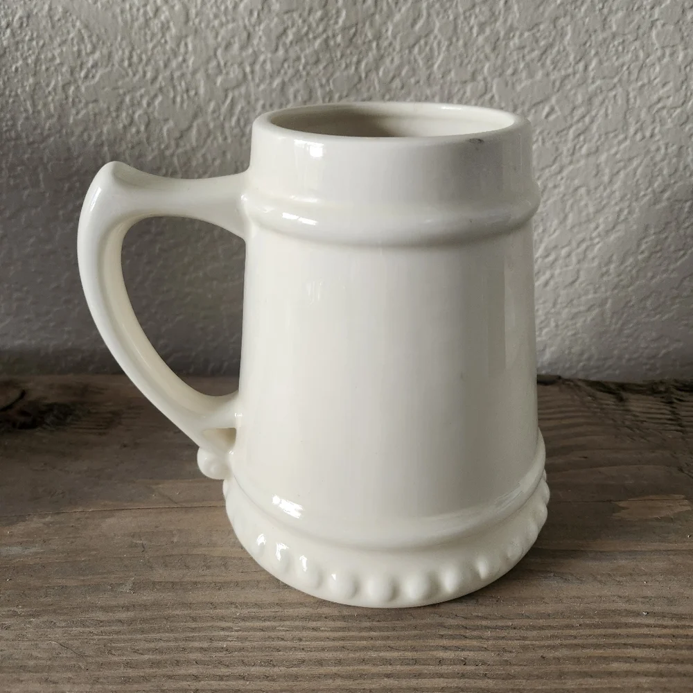 Vintage Blue Roses Jumbo Mug Beer Stein Vase